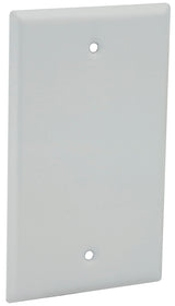 Hubbell 5173-1 Cover, Blank, Flat, 4-17/32 in L, 2-25/32 in W, 1-Gang, Metal, White, Powder-Coated, 50/CT