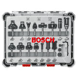 Bosch RBS015MBS Router Bit Set, 1/4 in Dia Shank, Carbide