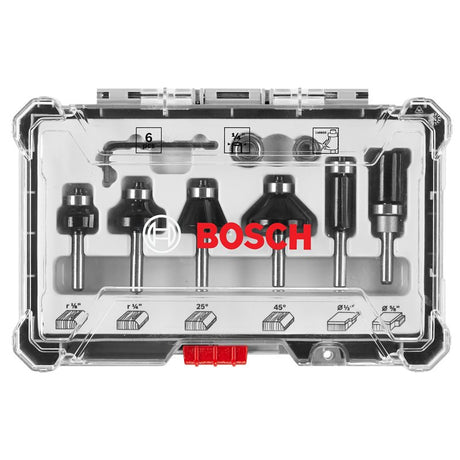 Bosch RBS006TES Router Bit Set, 6-Piece, Steel