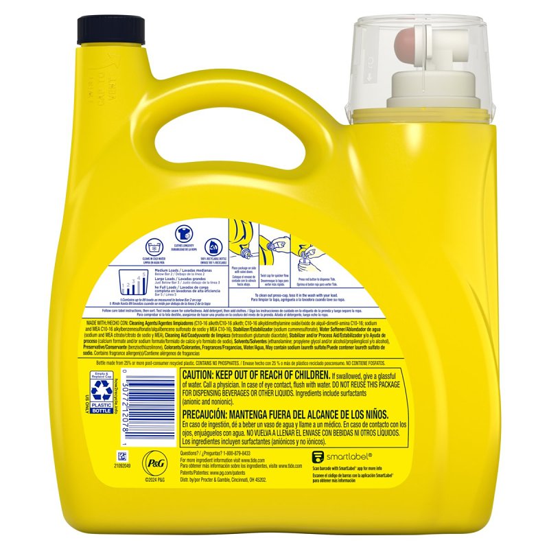 Tide 12078 Laundry Detergent, 117 fl-oz, Liquid, Simply Clean and Fresh, Pack of 4
