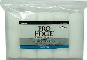 Linzer MR 102-5 4IN Roller Cover, White, 1/2 in Thick Nap, Woven Fabric Cover, 6/PK, Pack of 6