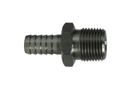 Midland Industries 73951 Nipple, 1/4 in, Hose Barb, 1/4 in, MIP, 300 psi Pressure, Stainless Steel