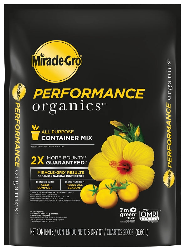 Miracle-Gro 45606300 All Purpose Container Mix, 6 qt Bag, Pack of 8