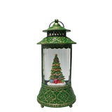 Santas Forest 21030 Christmas Decor, 11 in H, Lantern with Tree Scene, Green, Pack of 6