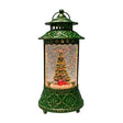 Santas Forest 21030 Christmas Decor, 11 in H, Lantern with Tree Scene, Green, Pack of 6