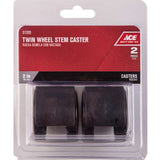 Ace 2 in. D Swivel Nylon Twin Caster 75 lb 2 pk