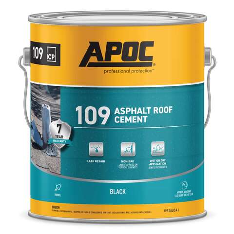 APOC Black Asphalt Roof Cement 1 gal, Pack of 4