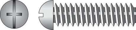 HILLMAN No. 6-32 X 1 in. L Combination Round Head Zinc-Plated Steel Machine Screws 100 pk