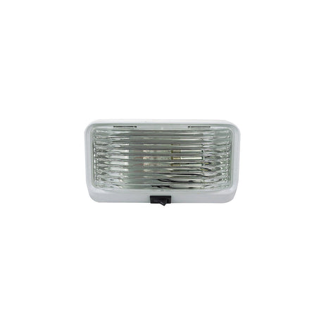 FulTyme RV Rectangular Porch/Utility Light w/Switch, Clear