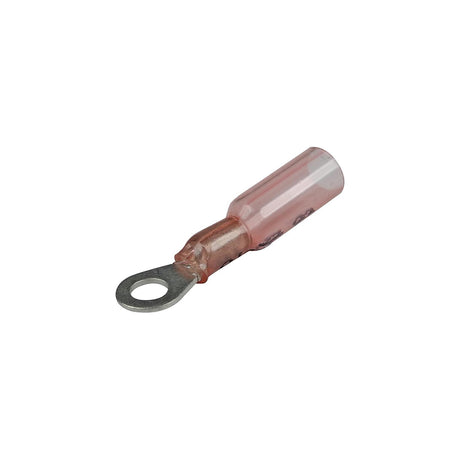 FulTyme RV Heat Shrink Ring Terminal, 22-18 Ga., #8 Stud, Red, 3/Pk