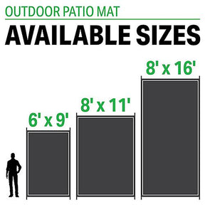 FulTyme RV 6069 Outdoor Patio Mat, Grey/Light Tan, 8' x 16'
