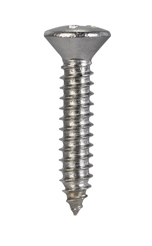 HILLMAN No. 14 in. X 1-1/4 in. L Phillips Oval Head Sheet Metal Screws 100 pk