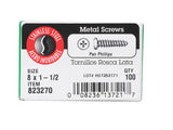 HILLMAN No. 8 X 1-1/2 in. L Phillips Pan Head Sheet Metal Screws 100 pk