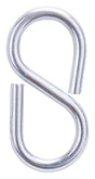 ProSource LR-375-PS S-Hook, 25 lb Working Load, 3 mm Dia Wire, Steel, Zinc, Pack of 20
