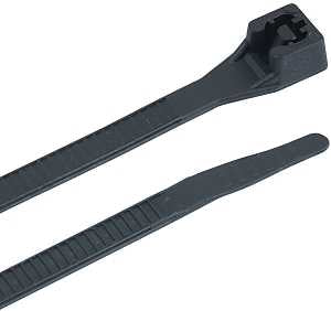 Gardner Bender 45-515UVB Cable Tie, Double-Lock Locking, 6/6 Nylon, Black, 15 in L, 10/PK