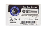 HILLMAN 1/4-20 in. D X 1/2 in. L Stainless Steel Hex Head Cap Screw 100 pk