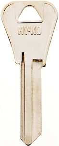 Hy-Ko 11010WR4 Key Blank, Brass, Nickel, For: Weiser Cabinet, House Locks and Padlocks, WR4 Key Number, Pack of 10