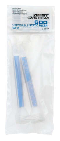 West System Six10 Extra Strength Epoxy Adhesive Blue/White Disposable Static Mixers 2 pk