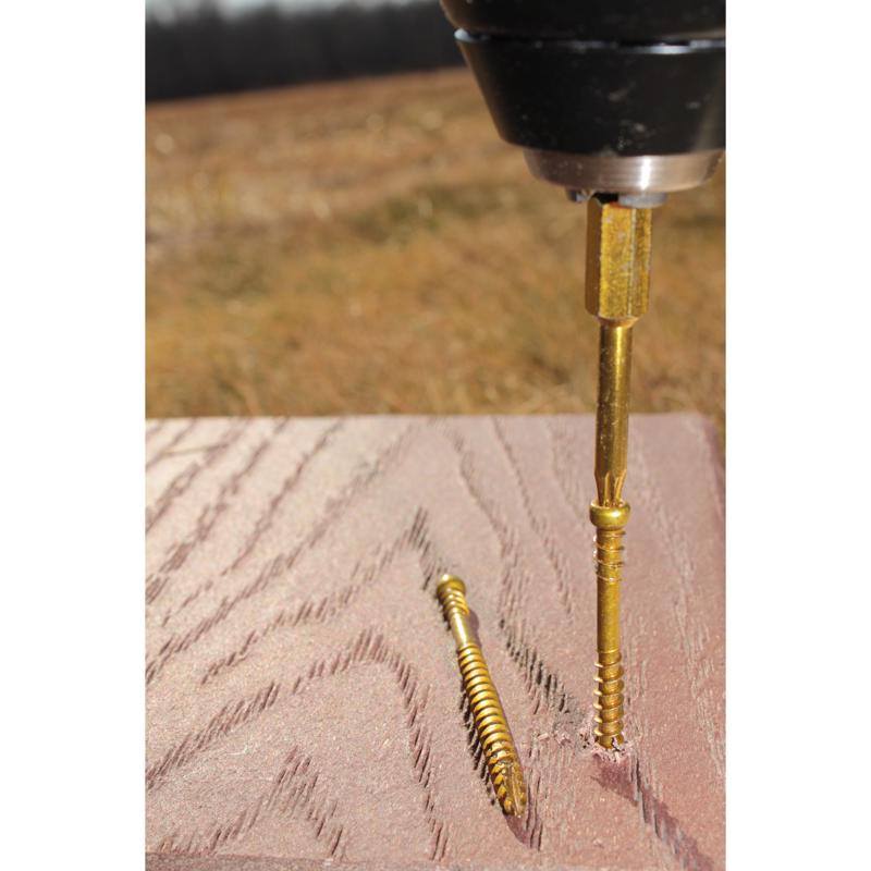 GRK Fasteners No. 9 X 3-1/8 in. L Star Climatek Coarse Trim Screws 1900 pk