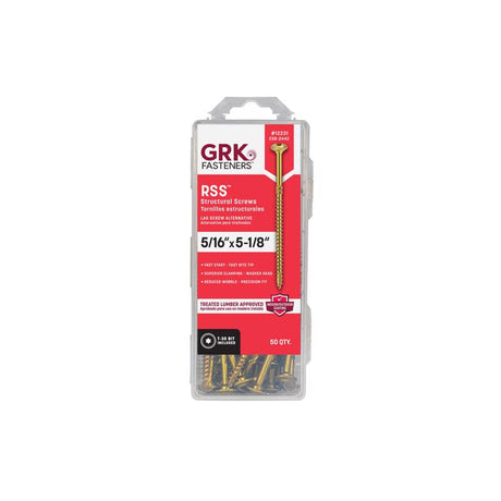 GRK Fasteners 5/16 in. in. X 5-1/8 in. L Star Hex Head W-Cut Structural Screws