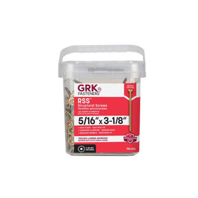 GRK Fasteners 5/16 in. in. X 3-1/8 in. L Star Hex Head W-Cut Structural Screws, Pack of 2