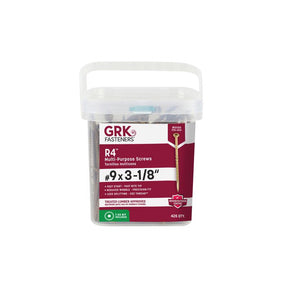 GRK Fasteners No. 9 X 3-1/8 in. L Star Climatek W-Cut Multi-Purpose Screws 425 pk, Pack of 2