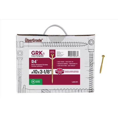 GRK Fasteners No. 10 X 3-1/8 in. L Star Climatek W-Cut Multi-Purpose Screws 1500 pk