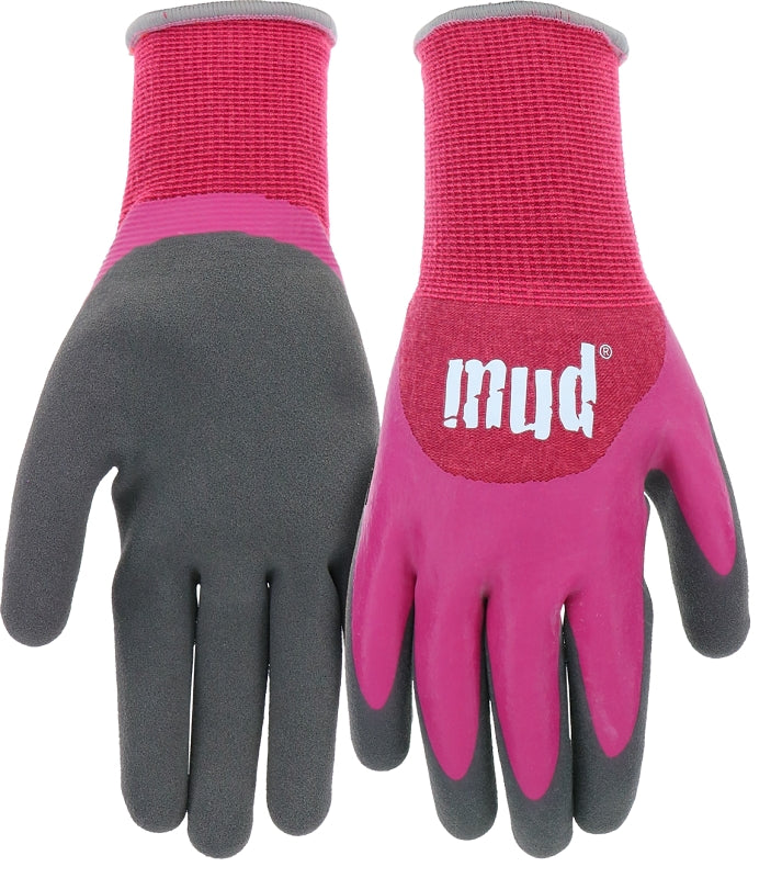 Mud MD32001W-WXS Gloves, Women's, XS/S, 3.4 in L, Knit Wrist, Seamless Cuff, Latex Coating, Bamboo Fiber Glove