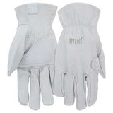 Mud MD82001-WML Gloves, Women's, M/L, Keystone Thumb, Open, Shirred Elastic Wrist Cuff, Goatskin Leather, White