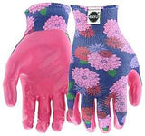 Miracle-Gro MG37126/WML-3P Garden Gloves, Women's, M/L, Knit Cuff, Nitrile Coating, Polyester, Pink/Purple