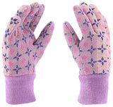 Miracle-Gro MG65757-Y Garden Gloves, Youth, Knit Wrist Cuff, Cotton/Polyester/PVC, Multi-Color