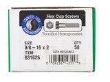 HILLMAN 3/8-16 in. D X 2 in. L Stainless Steel Hex Head Cap Screw 50 pk