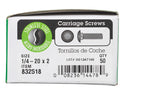 HILLMAN 1/4 in. X 2 in. L Stainless Steel Carriage Bolt 50 pk