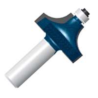 Bosch 85496MC Router Bit, 1-1/4 in Dia Cutter, 2-1/8 in OAL, 1/4 in Dia Shank, 2-Cutter, Steel