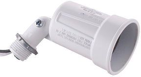 Hubbell 5606-1 Lamp Holder, Weatherproof, 5 in L x 2.094 in W x 2.094 in H Dimensions, 120 V, 75 to 150 W, White