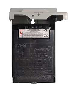 Cutler-Hammer DP Series DPF222RP Disconnect Switch, Fused, Pullout, 5.4 in L, 60 A, 120/240 V, Gray