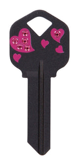 HILLMAN DIVA Hearts House/Office Universal Key Blank KW1 Single, Pack of 6
