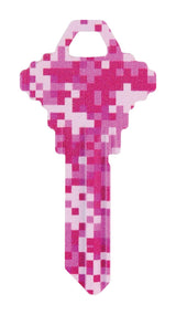 HILLMAN Wackeys Digital Camo House/Office Key Blank 68 SC1 Single For Schlage Locks, Pack of 6