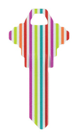 HILLMAN Wackey Stripes House/Office Universal Key Blank SC1 Single, Pack of 6
