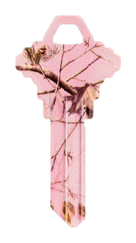 HILLMAN RealTree Pink House/Office Universal Key Blank SC1 Single, Pack of 6