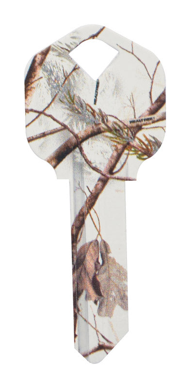 HILLMAN RealTree Snow House/Office Universal Key Blank KW1 Single, Pack of 6