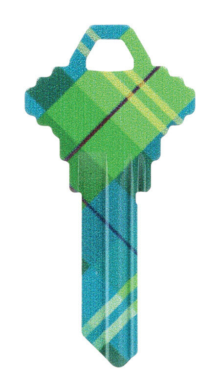 HILLMAN Wackey Plaid House/Office Universal Key Blank SC1 Single, Pack of 6