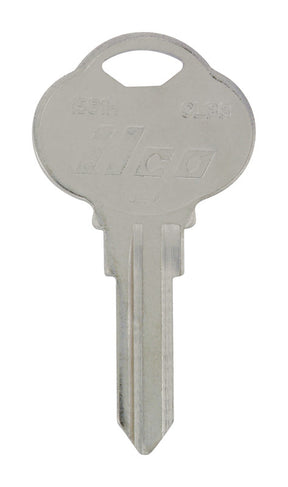 HILLMAN KeyKrafter Automotive Key Blank 190 Double For Club Steering Wheel Silver, Pack of 4