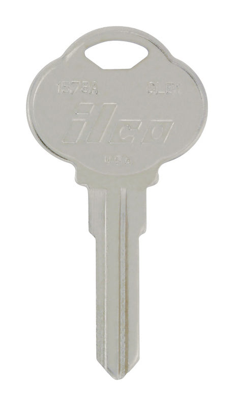 HILLMAN KeyKrafter Automotive Key Blank 187 Double For Club Steering Wheel Silver, Pack of 4