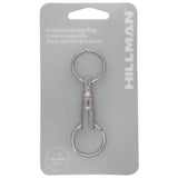 HILLMAN Metal Silver Valet Keychain, Pack of 5