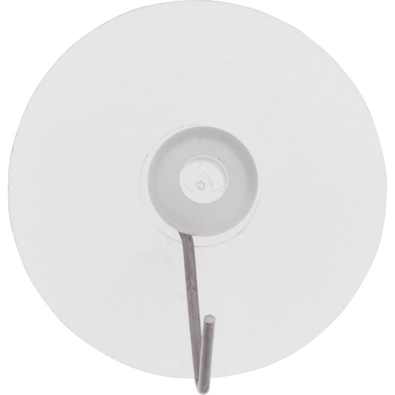 HILLMAN Large Nickel Plated Clear Metal/Plastic 3 in. L Cup Hook 3 lb 1 pk, Pack of 30