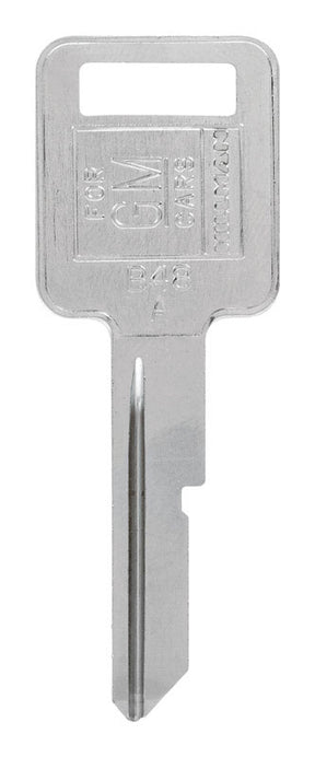 HILLMAN Traditional Key Automotive Key Blank Single For GM Silver, Pack of 10