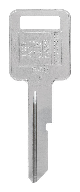 HILLMAN Traditional Key Automotive Key Blank Single For GM Silver, Pack of 10