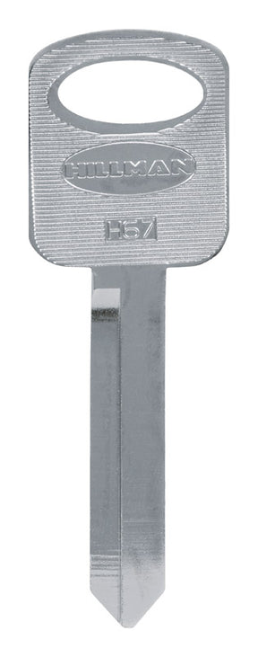 HILLMAN Traditional Key Automotive Key Blank Double For Ford Silver, Pack of 10