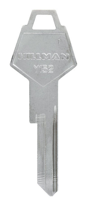 HILLMAN Traditional Key Automotive Key Blank Single For Chrysler Silver, Pack of 10